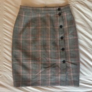 Glen style plaid high waist skirt (like new)